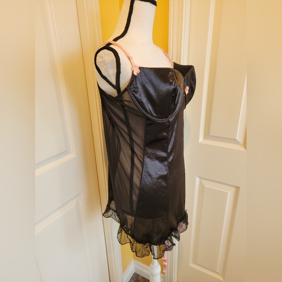 DREAMGIRL BLACK MERRY WIDOW, SIZE XL - Picture 6 of 8